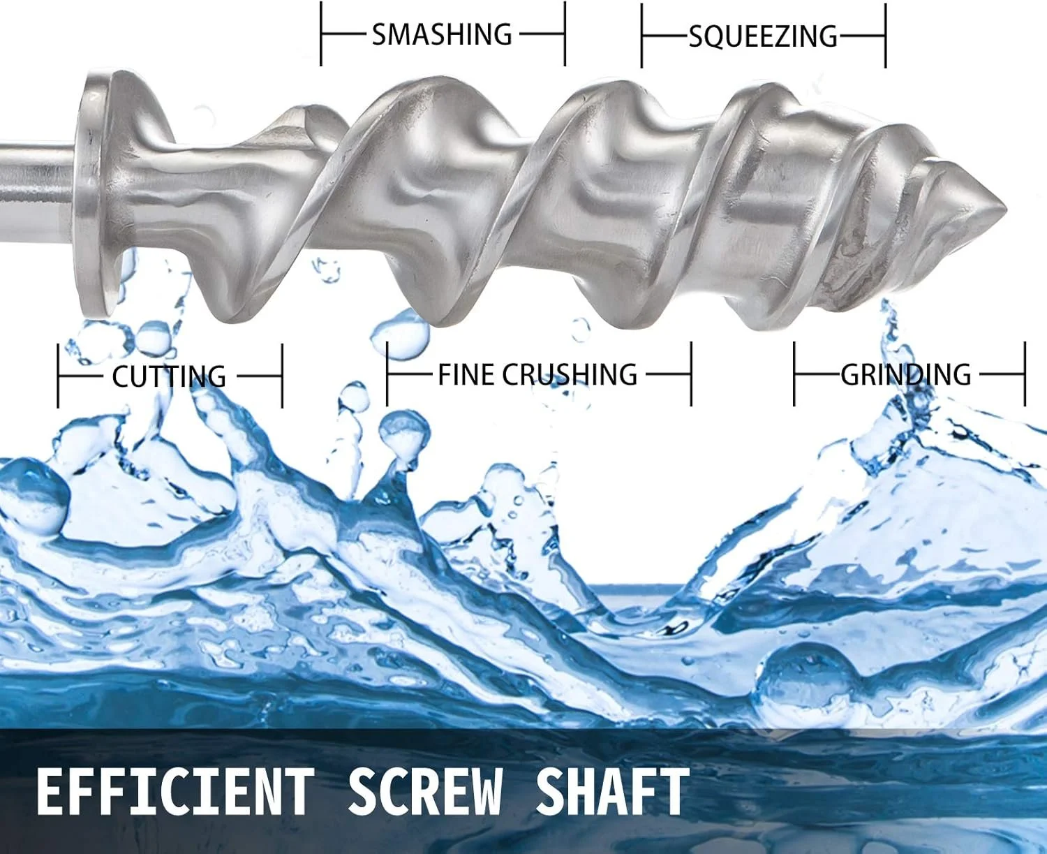 Ручна соковижималка VEVOR / Подвійна фіксація / Серебриста, фото №6 Ручна соковижималка VEVOR / Подвійна фіксація / Серебриста, фото №6