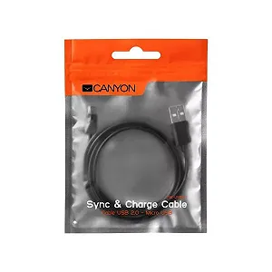 Кабель Canyon USB MicroUSB 1м Black (CNE-USBM1B) CNE-USBM1B synthetic.ua - Фото 1