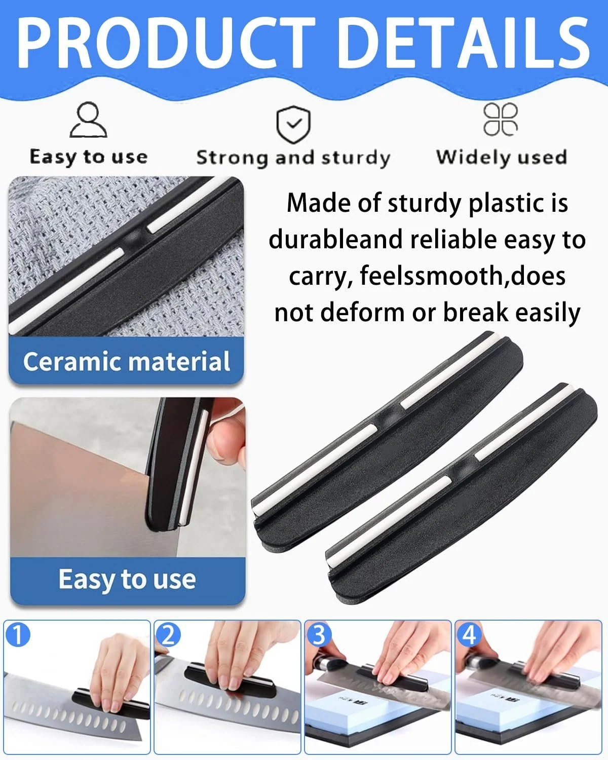 Держатель угла заточки ножей Set of 2 10 см Black, фото №3 Держатель угла заточки ножей Set of 2 10 см Black, фото №3