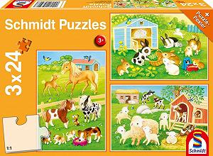 Купить Детский пазл Schmidt Spiele Cute Pets 3 x 24 элемента - Фото 1 Детский пазл Schmidt Spiele Cute Pets 3 x 24 элемента - Фото 1