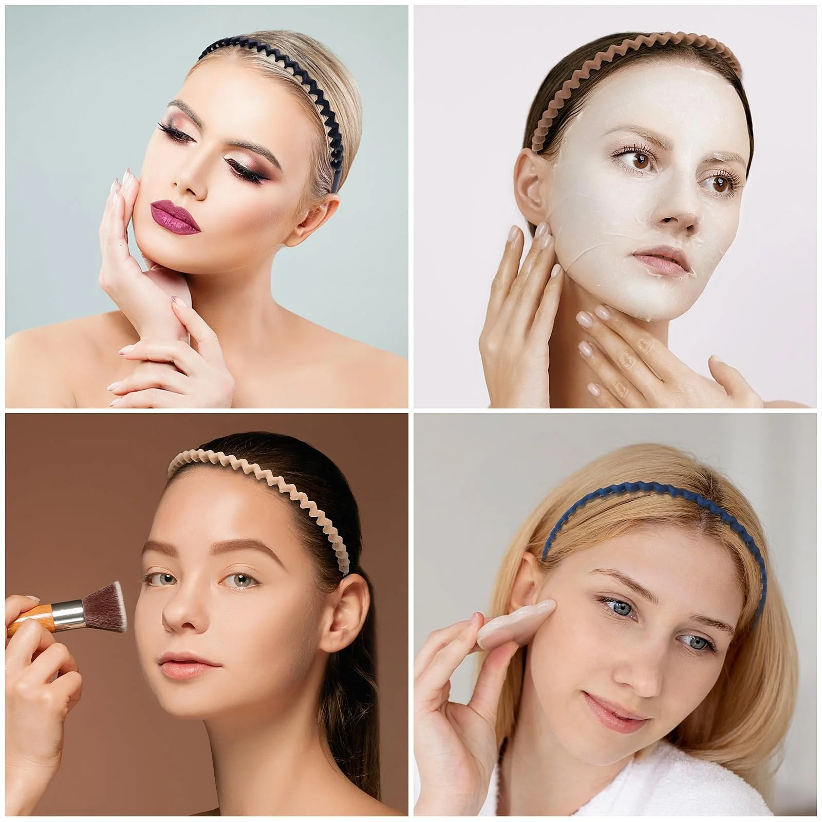 Набір з 6 нековзких обручів для волосся, жіночий, фото №4 Набір з 6 нековзких обручів для волосся, жіночий, фото №4