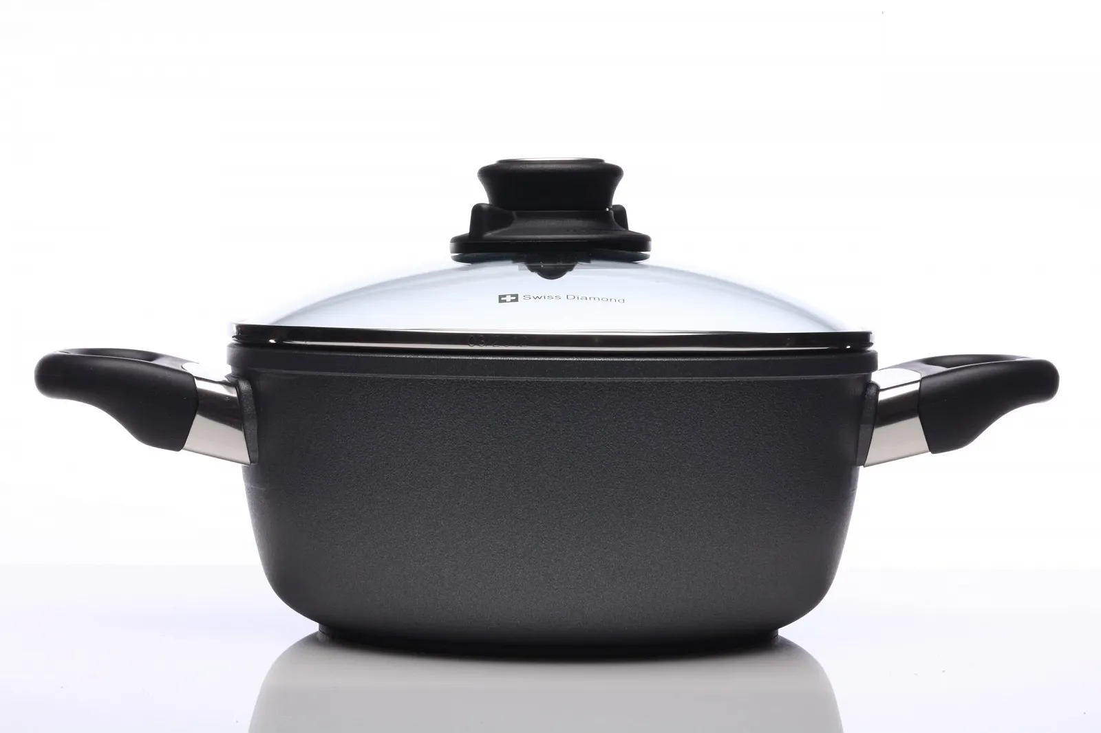 Каструля Swiss Diamond sd6820ic антипригарне покриття алюмінієва з кришкою 20 см, фото №3