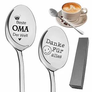 Ложка для мороженого INNObeta Oma Wider Willen нержавеющая сталь (набор 2 шт) - Фото 1