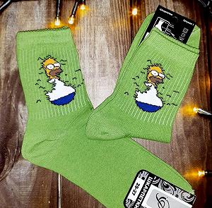 Мужские молодежные носки высокие демисезонные зеленые 39 - 44 размер - Фото 1