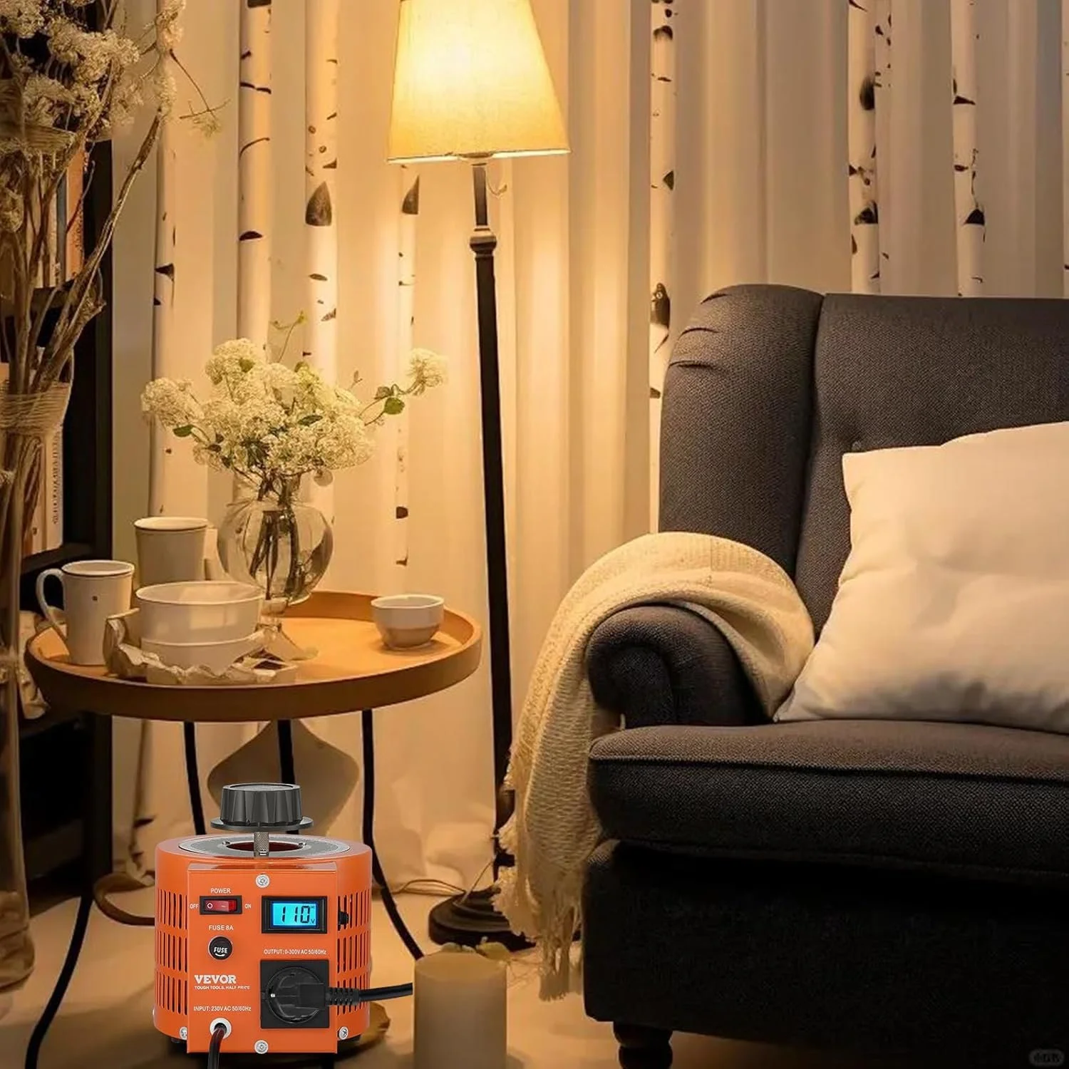 Трансформатор переменного напряжения VEVOR TDGC2-2000VA / 0-300 В / 2000 ВА / 6.6 А / Оранжевый, фото №9 Трансформатор переменного напряжения VEVOR TDGC2-2000VA / 0-300 В / 2000 ВА / 6.6 А / Оранжевый, фото №9