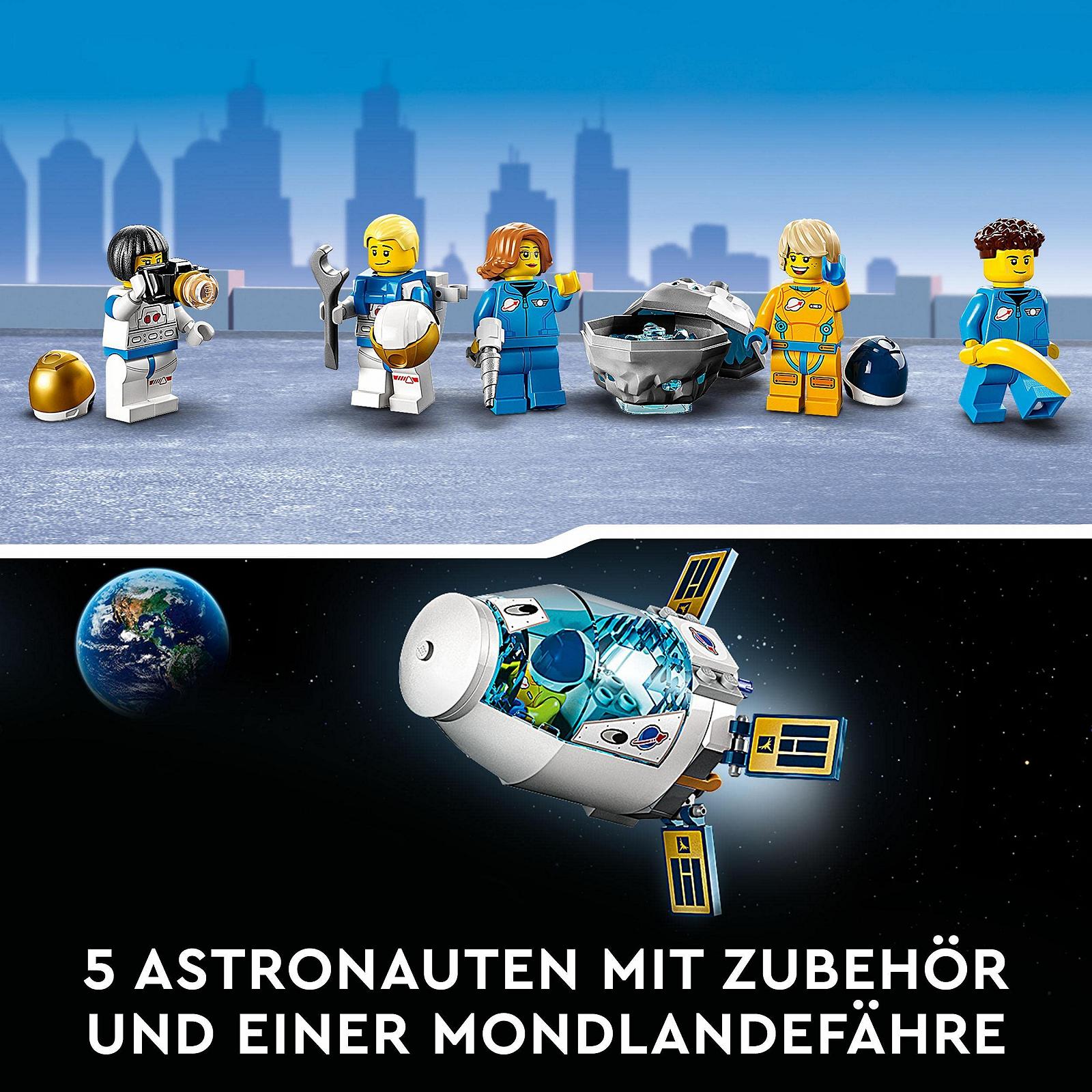 Игрушка LEGO City 60349 Лунная космическая станция из серии NASA с минифигурками астронавтов для детей от 6 лет, фото №5