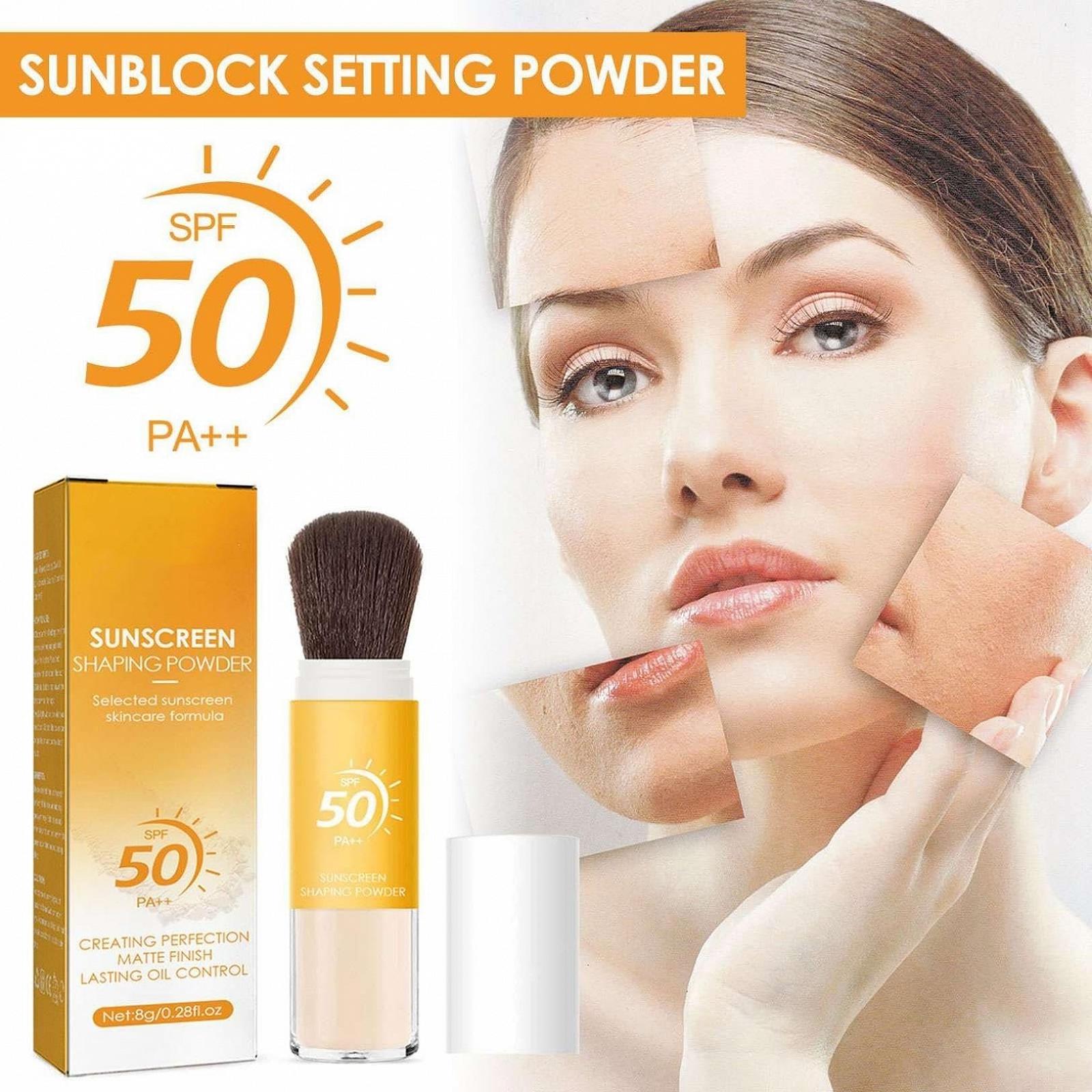 Пудра Солнцезащитная минеральная SPF 50 Матирующая для контроля жирности С кистью (1 шт.), фото №4