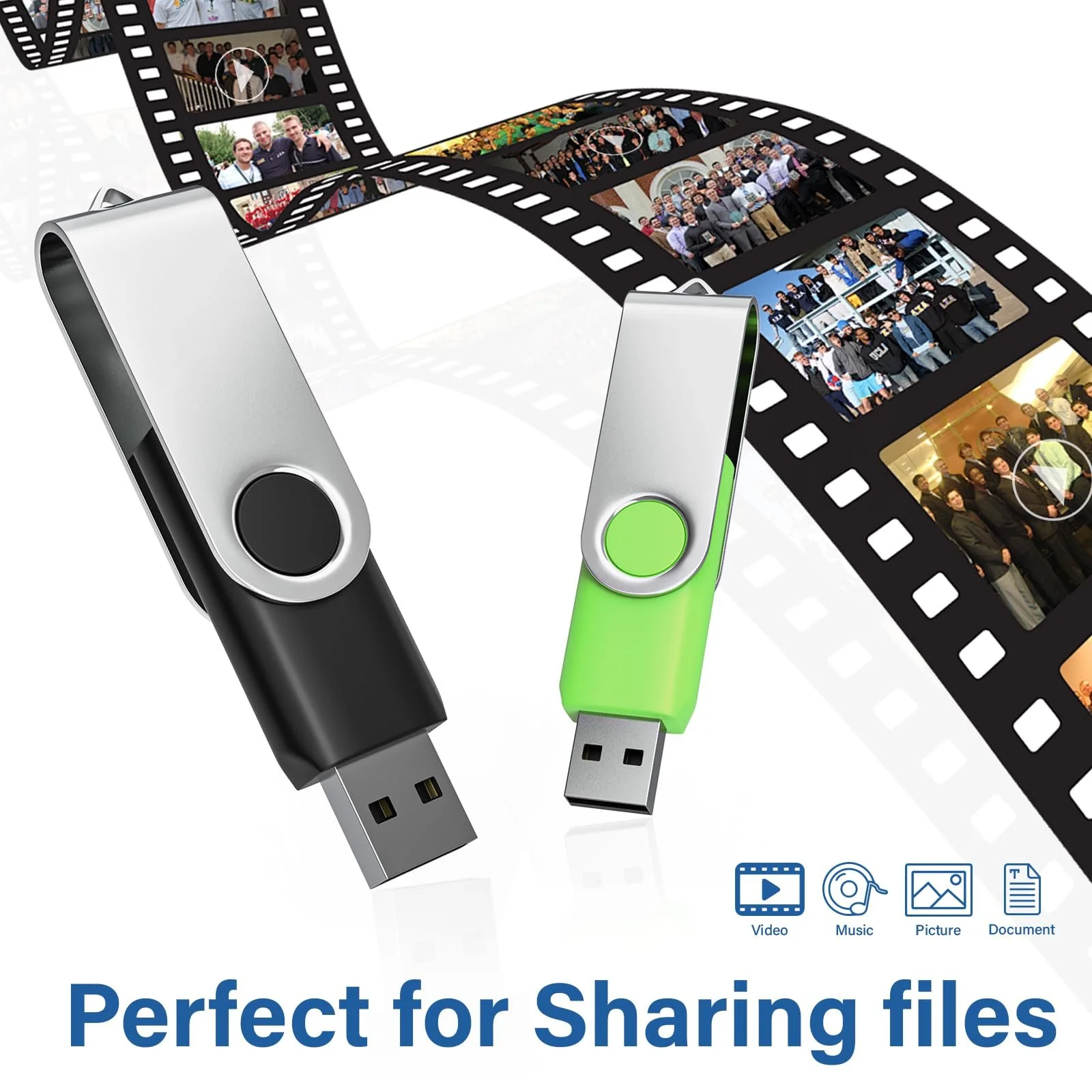 Набір USB-накопичувачів 20 шт 16 ГБ High Speed USB 2.0 Swivel Metal Flash Drive Black, фото №3 Набір USB-накопичувачів 20 шт 16 ГБ High Speed USB 2.0 Swivel Metal Flash Drive Black, фото №3