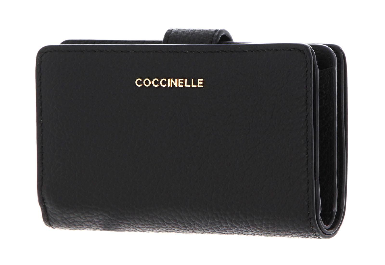 Кошелек Coccinelle Metallic Soft Medium для женщин, черный, стандартный размер, элегантный, фото №1