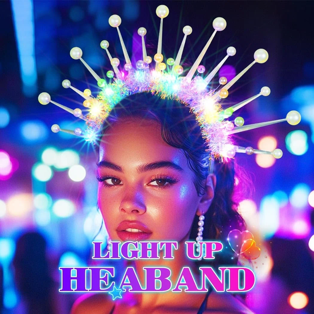 Обруч для волосся зі світлодіодними намистинами, фото №5