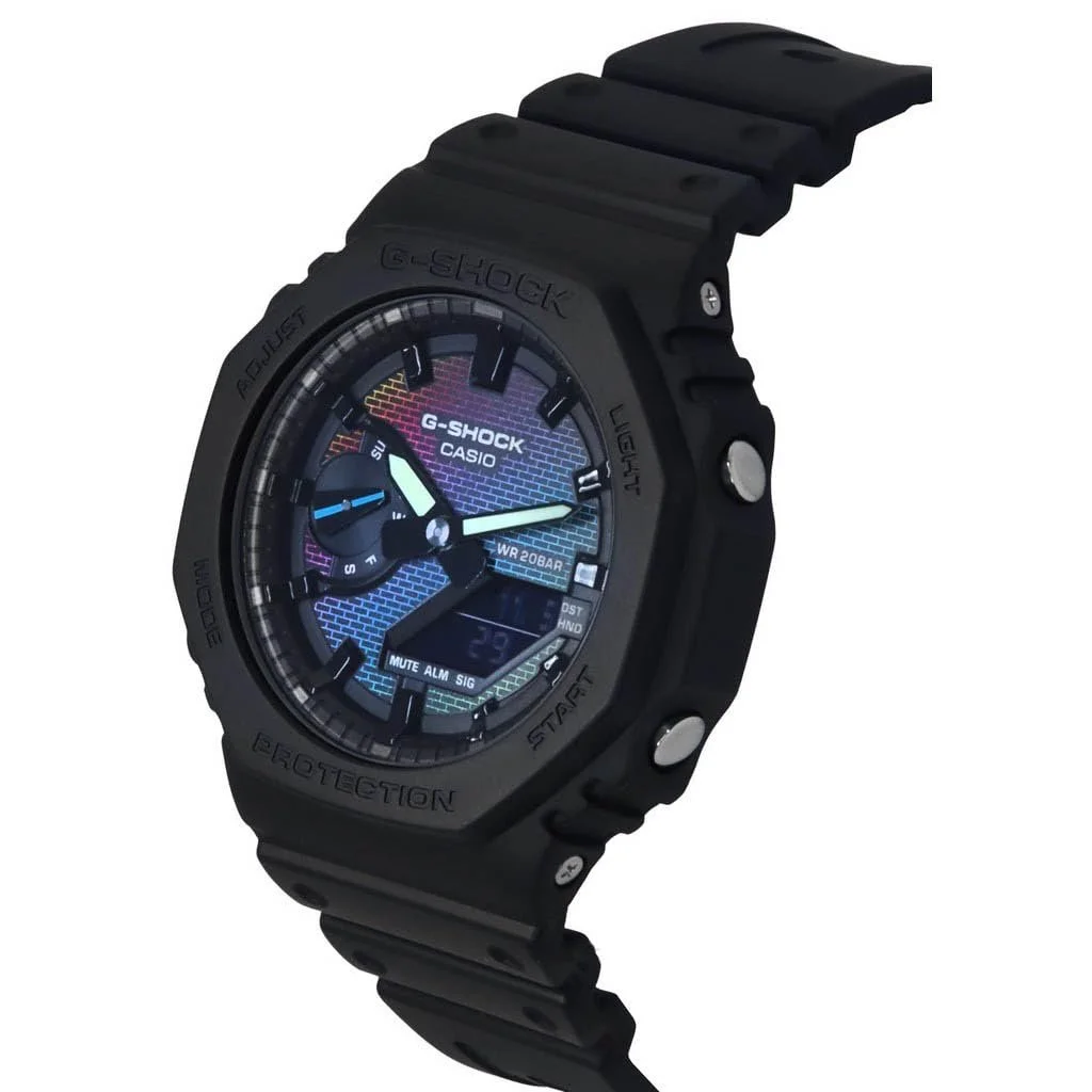 Часы Casio GA-2100RW-1AER, черные, Ремешок, фото №3 Часы Casio GA-2100RW-1AER, черные, Ремешок, фото №3