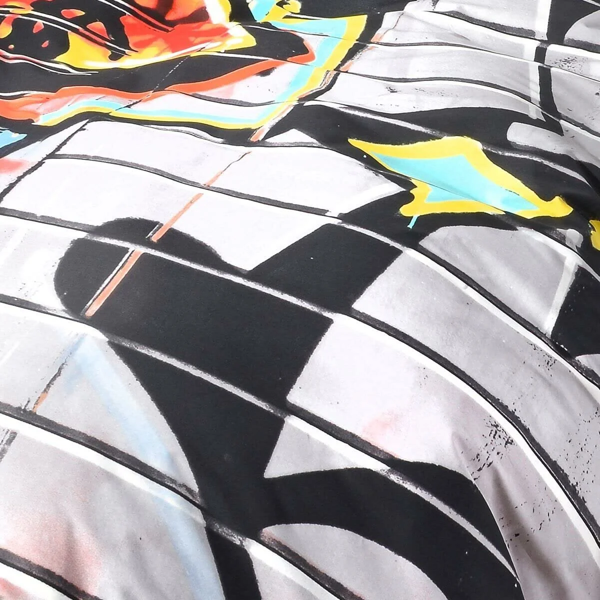 Постільна білизна G Bettwarenshop Graffiti ранфорс 155 x 220 см + 80 x 80 см яскравий та різнокольоровий, фото №5