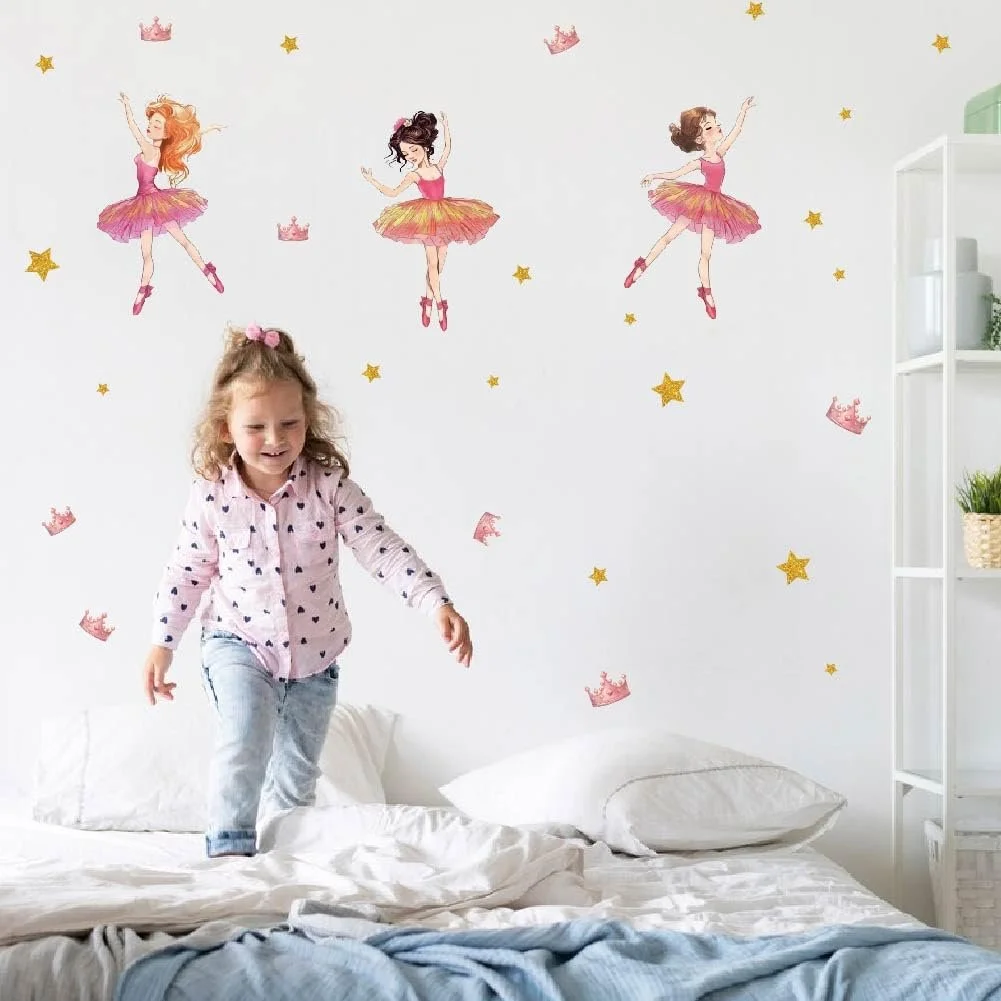 Наклейка на стіну SUPERDANT Pink Ballet Girl Вінілова DIY Кольорова, фото №4 Наклейка на стіну SUPERDANT Pink Ballet Girl Вінілова DIY Кольорова, фото №4