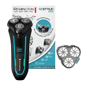Роторна електробритва Remington R6 Aqua R6000 для сухого та вологого гоління водонепроникна акумулятор 60 хв USB - Фото 1