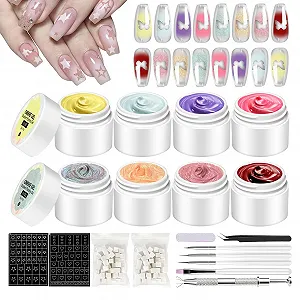 Гель-лак Patting для ногтей, градиент для художественного дизайна ногтей, 8 цветов, креативная палитра, дизайн ногтей, маникюр для женщин и девушек - Фото 1