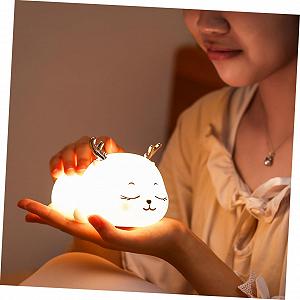 Лампа Abaodam Little Milk Deer LED USB Силикон Белый synthetic.ua - Фото 1