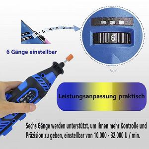 Міні кутова шліфувальна машина з набором із 252 аксесуарів ротаційний набір 135 Вт електрична шліфувальна машина багатофункціональний інструмент з 6-рівневим регулюванням для DIY і чоловіків на День батька synthetic.ua - Фото 1