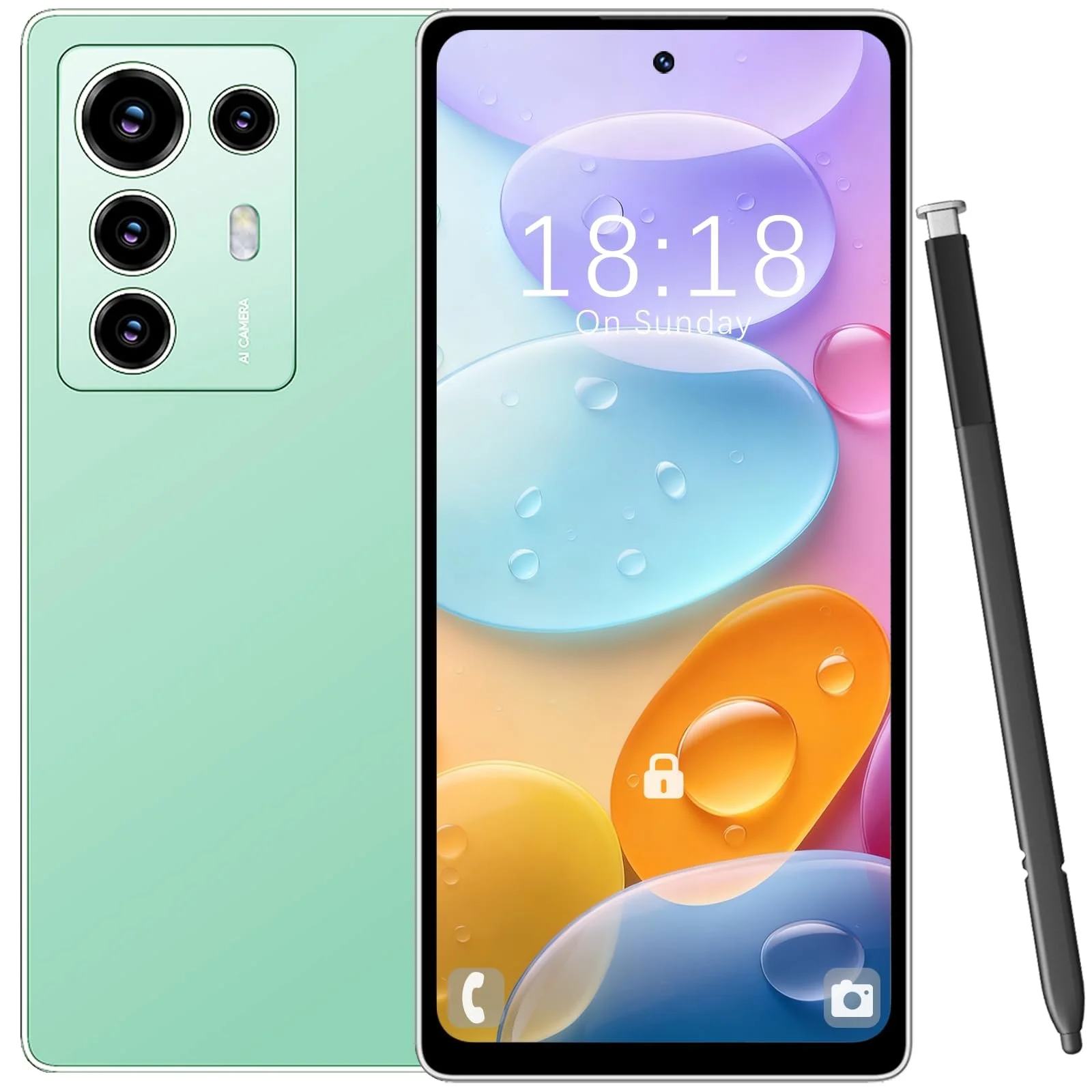 Смартфон Android 8/256GB 6.8" 4500 мАч 21+8 MP Dual SIM Green, фото №1