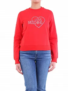 Свитер Love Moschino с длинными рукавами, сердцем и логотипом - Фото 1