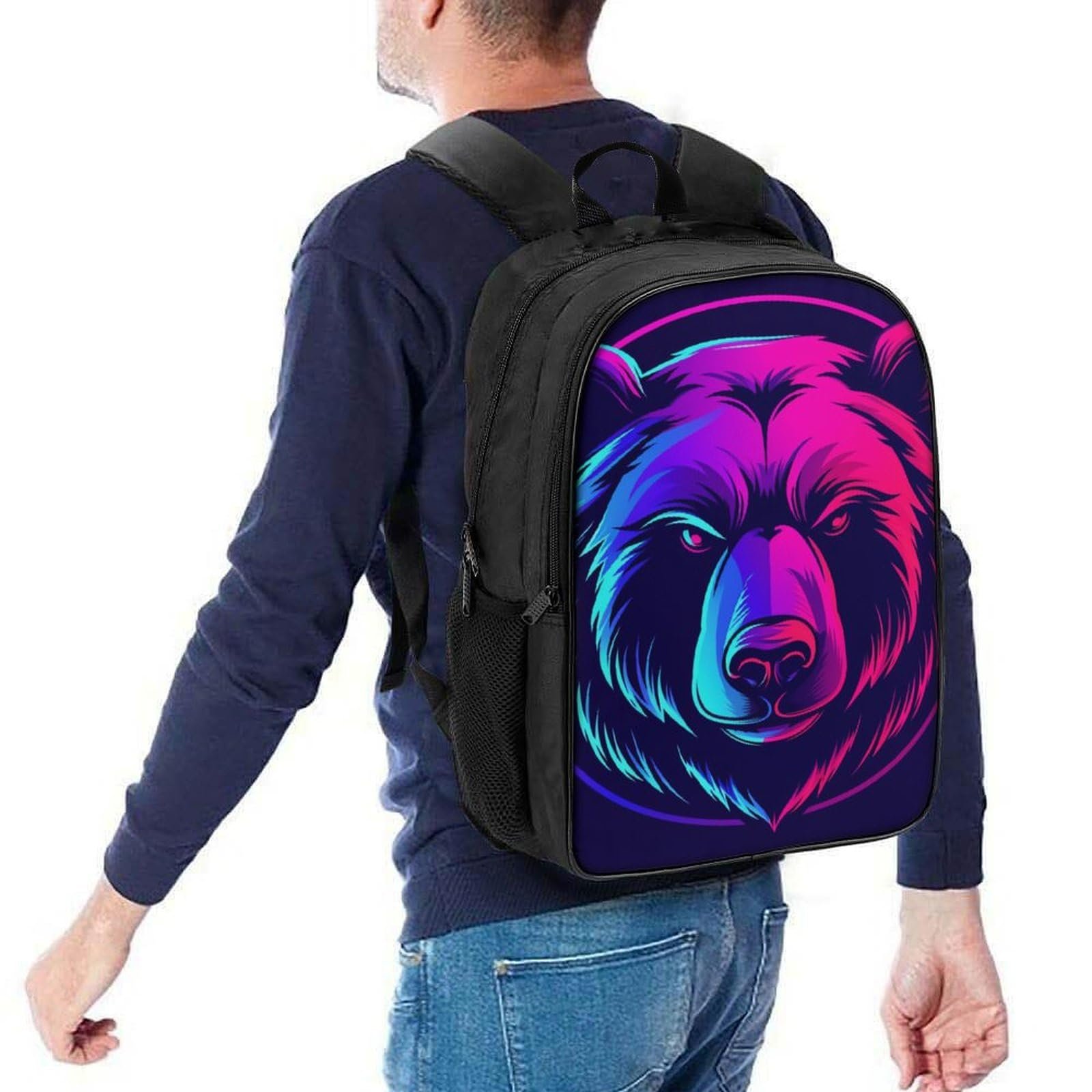Рюкзак школьный RSIUUODNF Bear 40x28x16см, фото №5