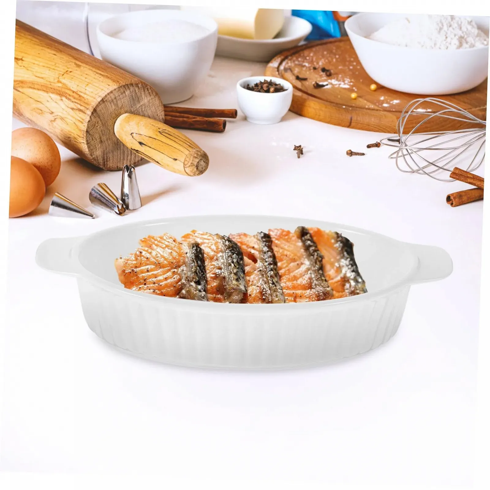 Форма для запекания керамическая с ручками 1 шт., фото №3