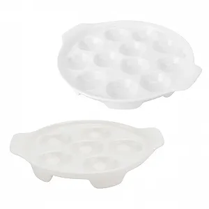 Формы для запекания Veemoon Набор 2 шт Керамические с ручками для улиток Белые - Фото 1