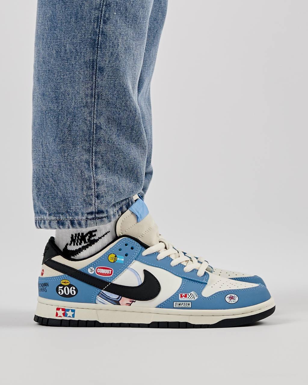 Кроссовки мужские SB Dunk Low Jackman Wheels голубые кожаные кеды найк сб данк демисезонная обувь, фото №5 Кроссовки мужские SB Dunk Low Jackman Wheels голубые кожаные кеды найк сб данк демисезонная обувь, фото №5