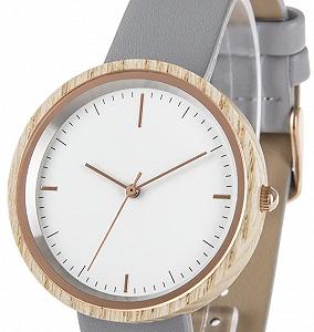 Годинник жіночий Zeit-Bar Slim Line Дерев'яний корпус Second Hand Ремінець. synthetic.ua - Фото 1
