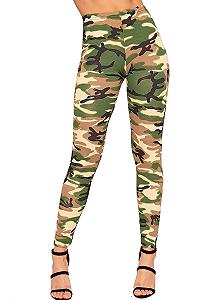 Леггинсы WearAll камуфляжные, полная длина, армейский принт, размер 36-42 - Фото 1