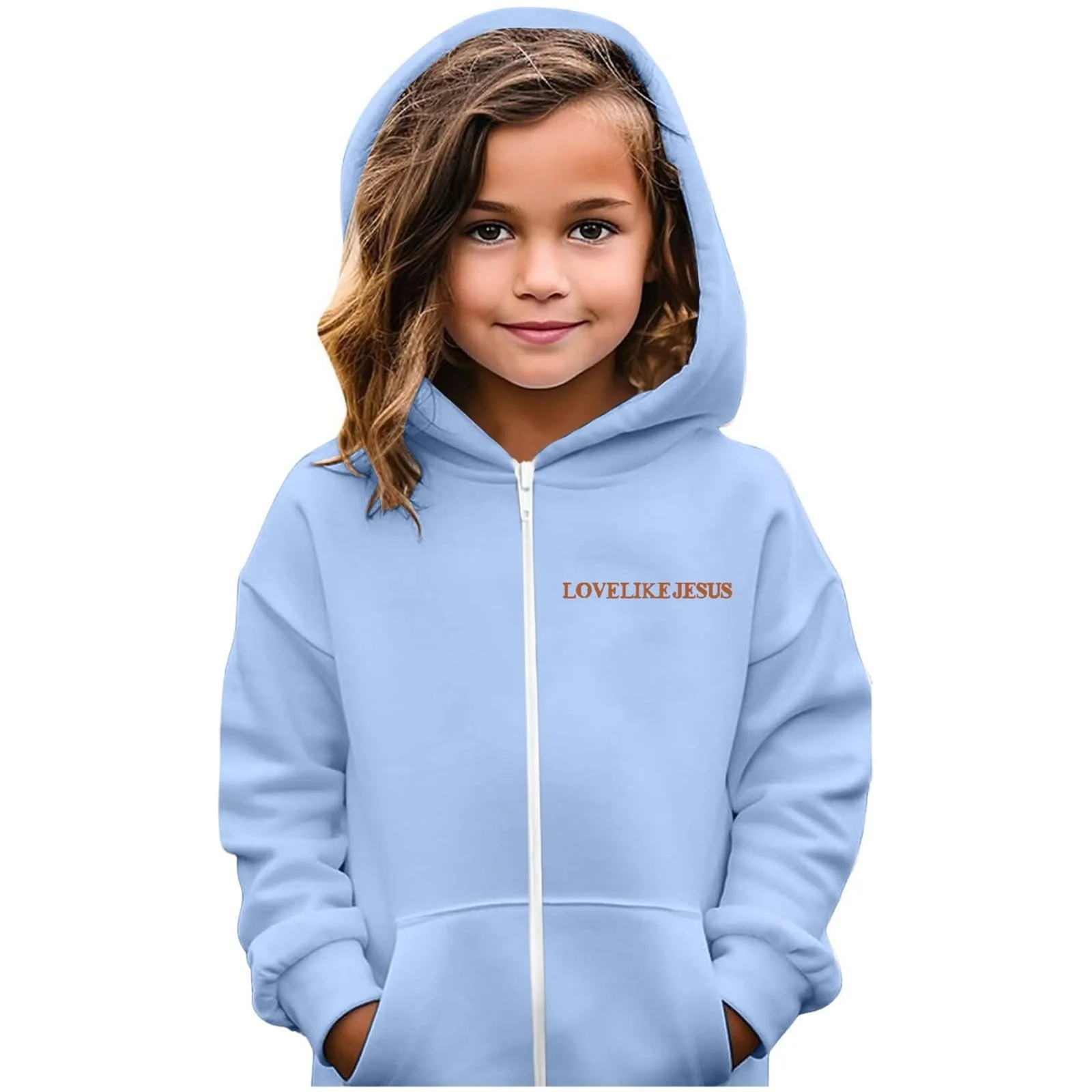 Худі для дівчат Довгий рукав З принтом літер на блискавці, фото №2