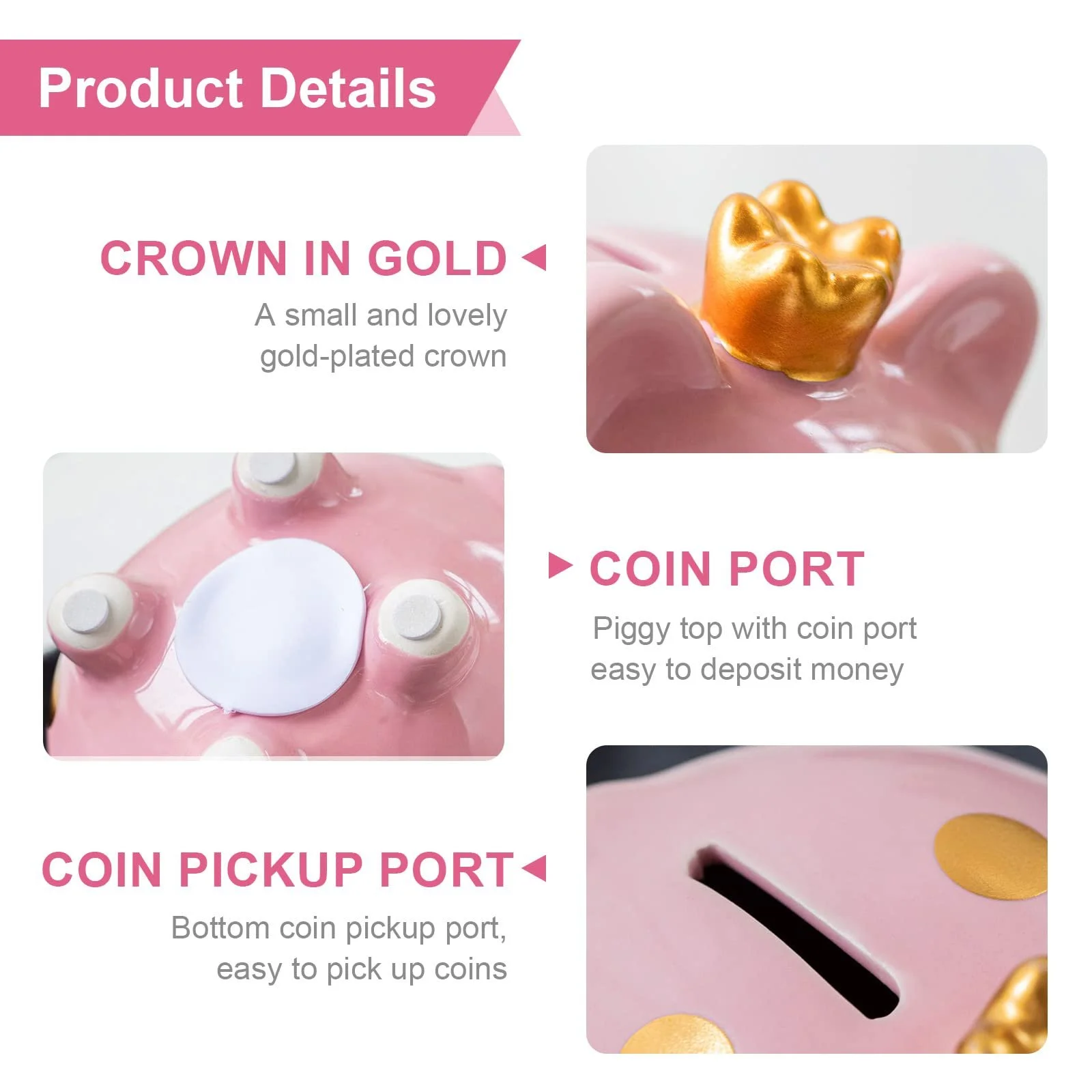 Скарбничка Nizirioo Свиня керамічна, фото №3