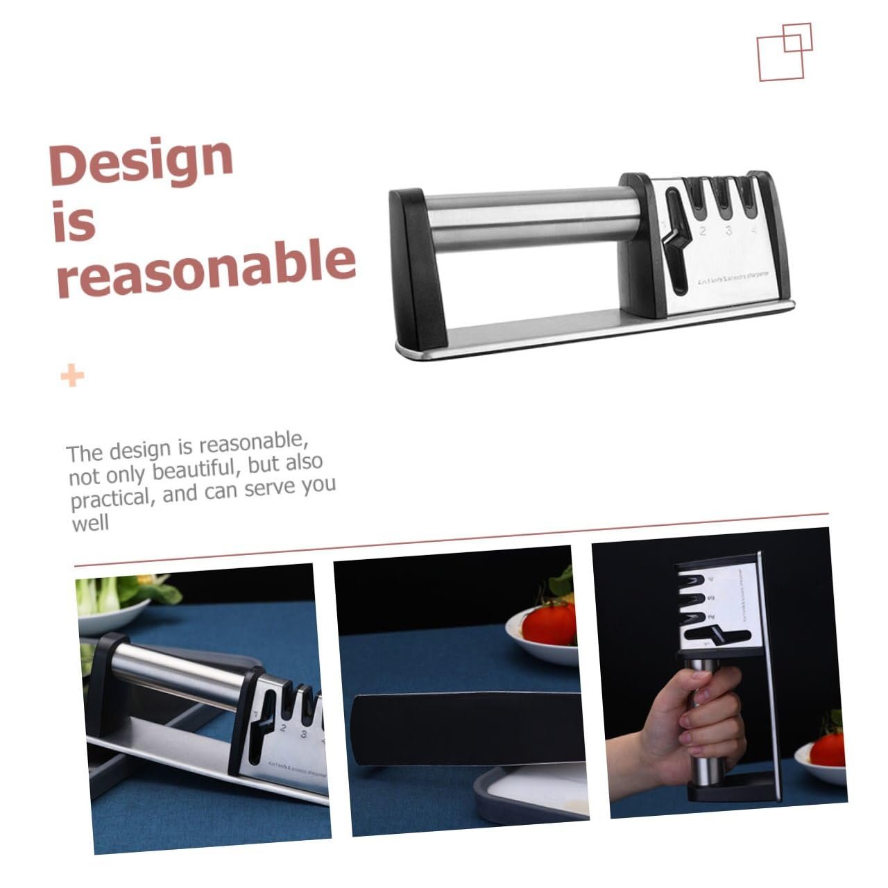 Точилка для ножей BESPORTBLE Эргономичная Серебристая, фото №7