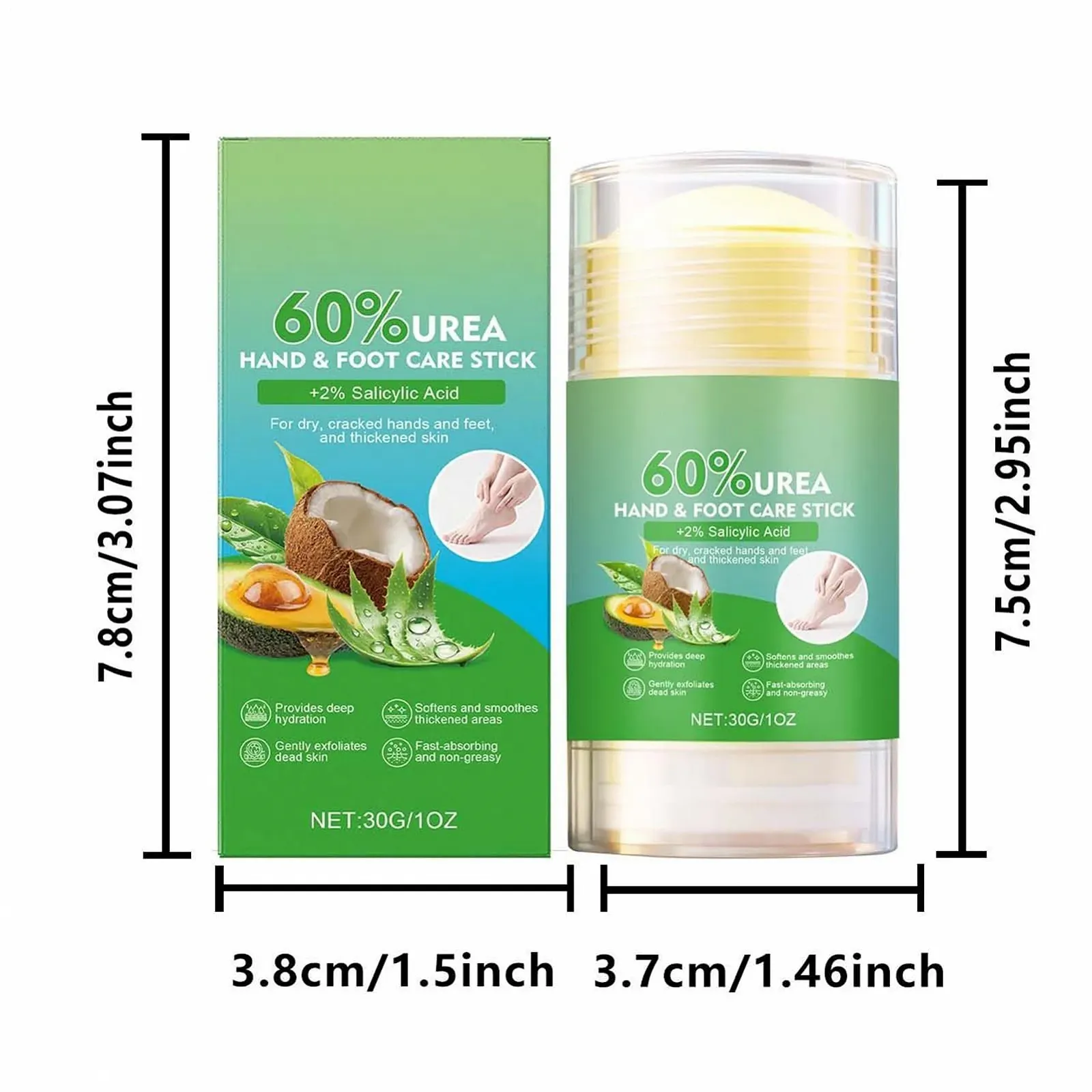 Олівець-бальзам для п’ят Heel Care Pen відновлювальний та зволожувальний для колін та ліктів, фото №6