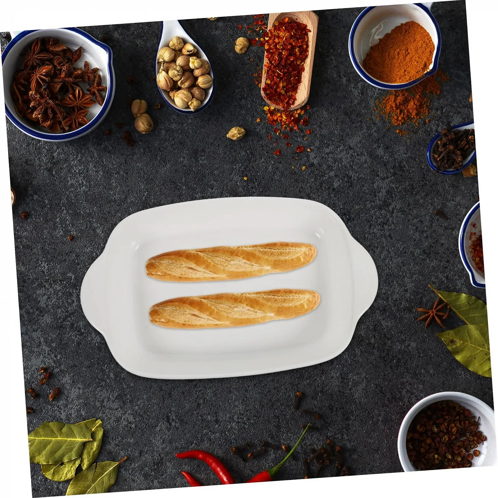 Форма для запікання GLEAVI керамічна з подвійними ручками для лазаньї піци та тортів, фото №5