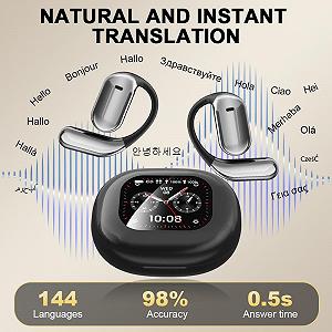 Наушники для перевода Bluetooth, спортивные с ЖК-экраном, умные synthetic.ua - Фото 1