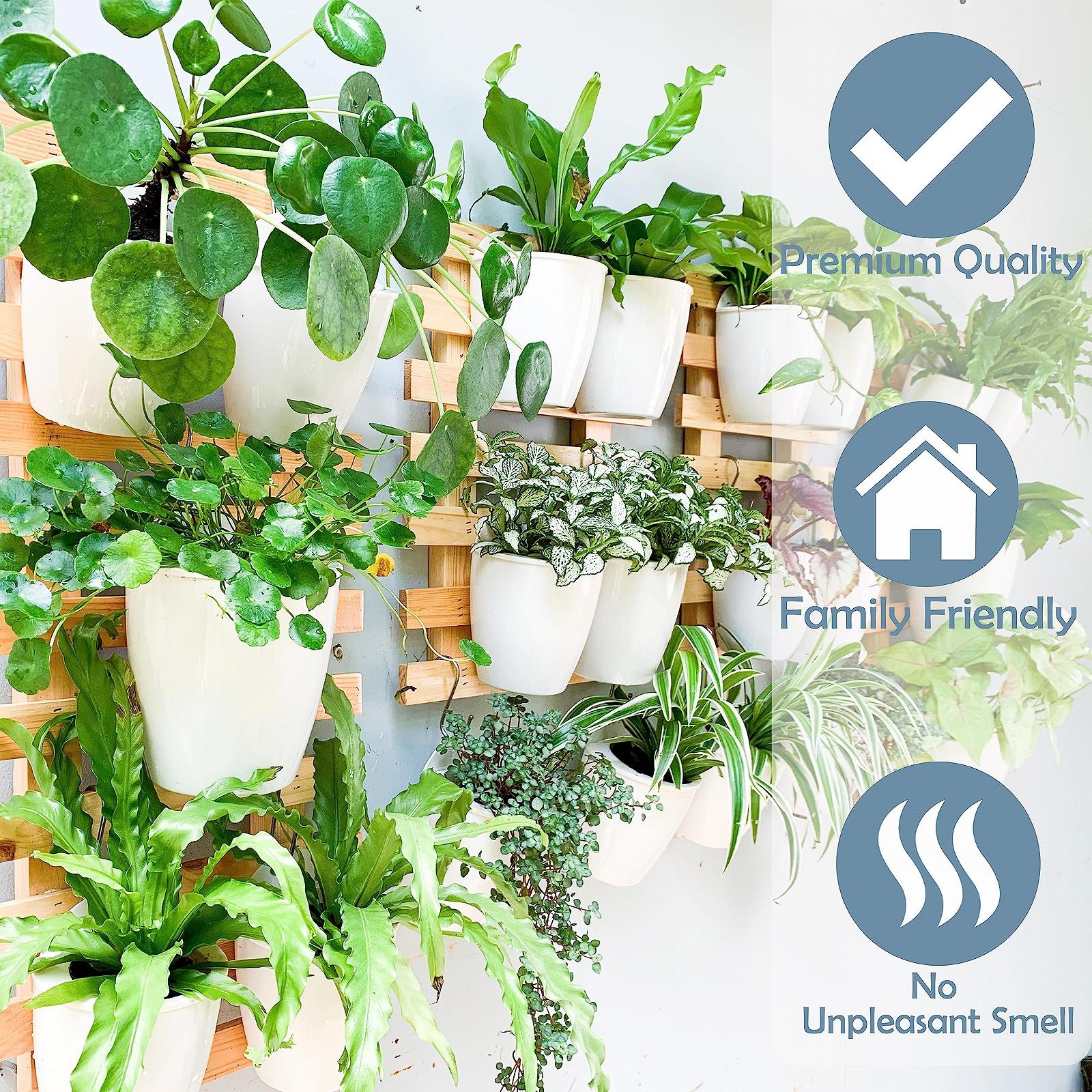 Настінні кашпо LáLáGreen 10 шт. з автополивом Білі, фото №9 Настінні кашпо LáLáGreen 10 шт. з автополивом Білі, фото №9