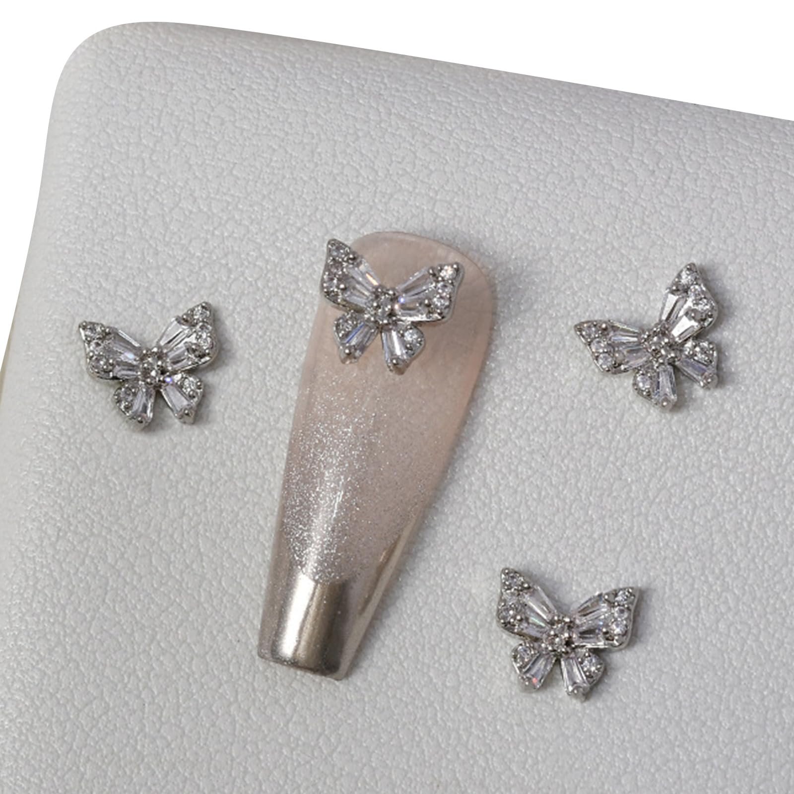 Прикраса для нігтів Метелик Метал Діамант для нігтів, фото №1