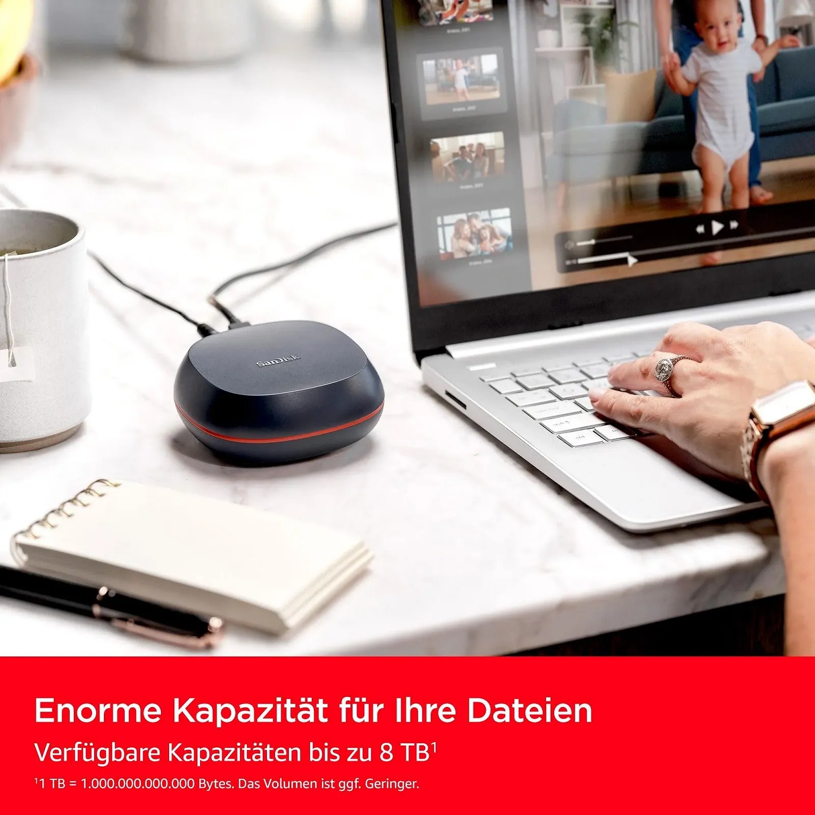 SSD SanDisk Desk Drive 4TB 1000MB/s exFAT USB Type-C, фото №3 SSD SanDisk Desk Drive 4TB 1000MB/s exFAT USB Type-C, фото №3