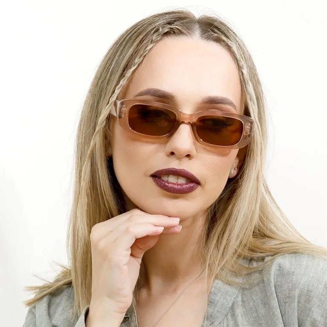 Вінтажні сонцезахисні окуляри Aurasky, набір з 4 штук, ретро прямокутні, фото №5 Вінтажні сонцезахисні окуляри Aurasky, набір з 4 штук, ретро прямокутні, фото №5