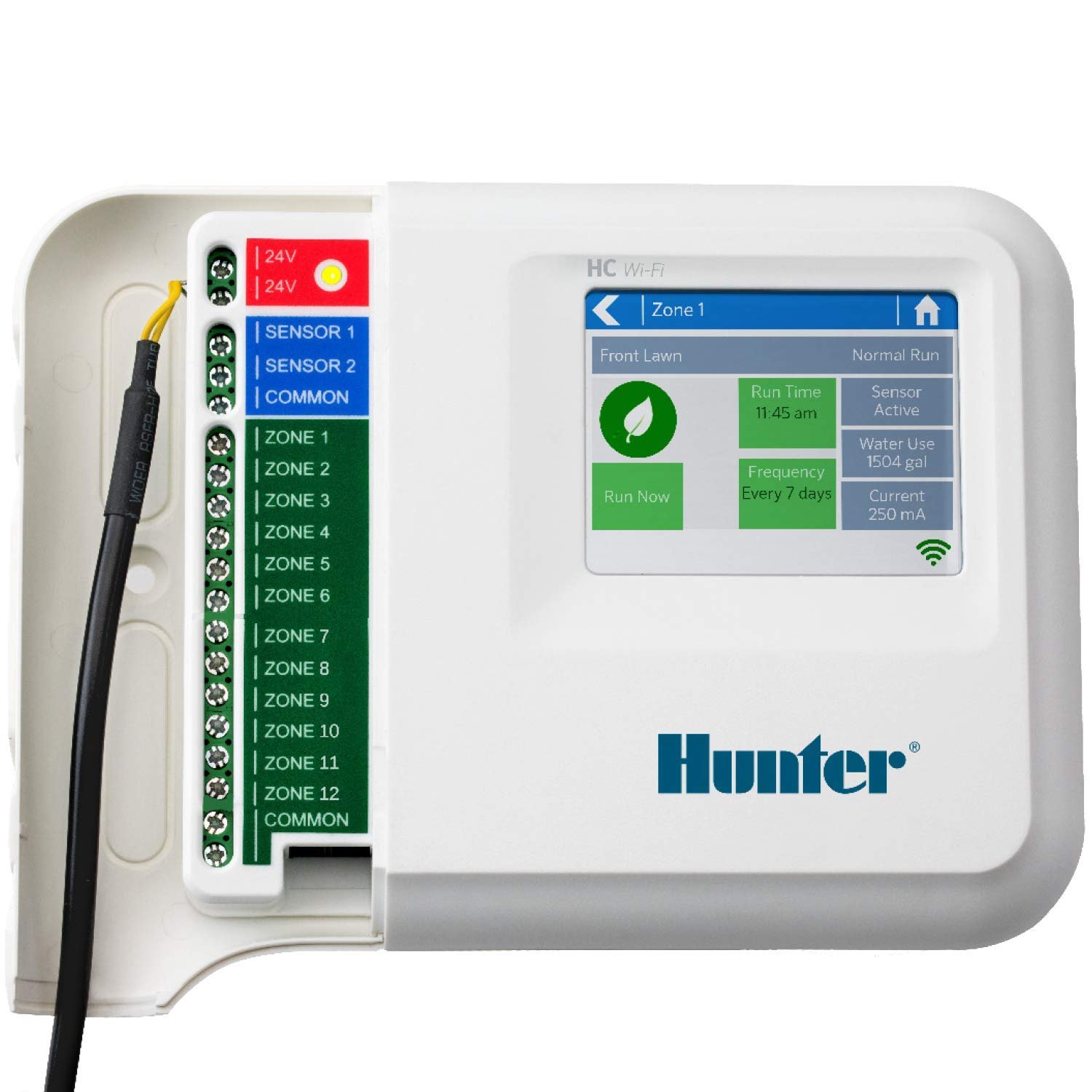 Контролер, таймер поливу Hunter Hydrawise HC-1200i HC12 12 зон WiFi із сенсорним екраном, фото №2