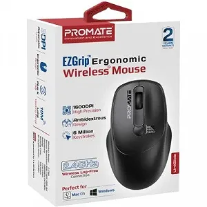 Мышка Promate UniGlide Wireless Black (uniglide.black) synthetic.ua - Фото 1