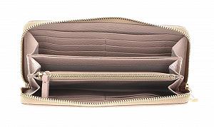 Кошелек Coccinelle Metallic Soft 19 см, пудрово-розовый, элегантный synthetic.ua - Фото 1