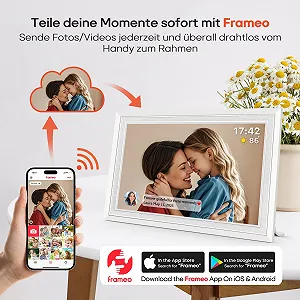 Цифровая фоторамка Frameo 10.1 дюймов HD 1280 x 800 IPS Touchscreen WiFi 32 ГБ Автоповорот synthetic.ua - Фото 1