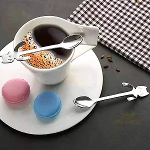 Ложка чайна у формі кота з нержавіючої сталі 304 synthetic.ua - Фото 1