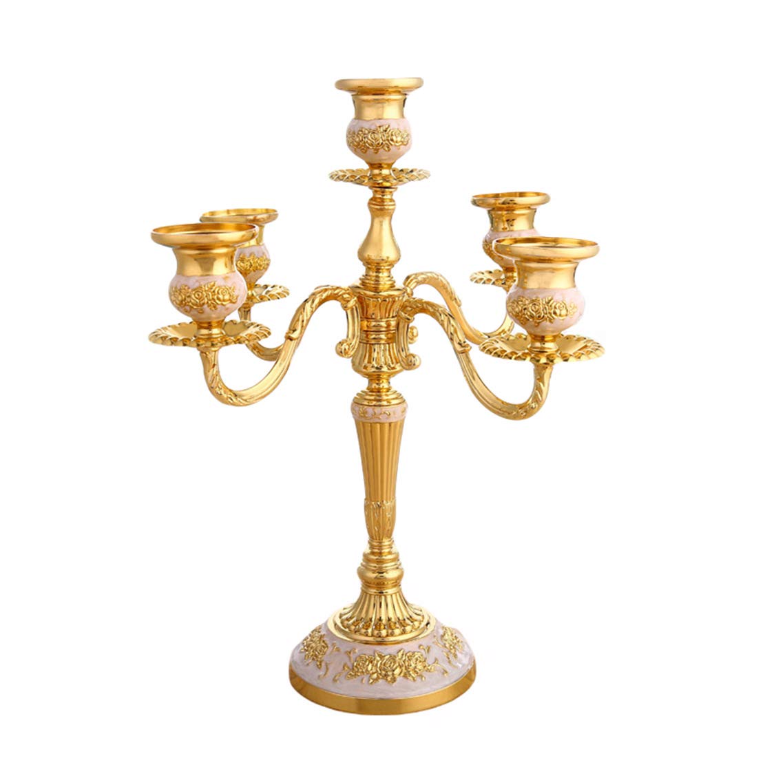 Подсвечник Verve Jelly 5-Arm Metal Alloy золотой европейский элегантный, фото №1