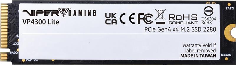 Накопітер SSD 4TB Patriot Viper VP4300 Lite M.2 2280 PCIe 4.0 x4 NVMe TLC VP4300L4TBM28H, фото №4