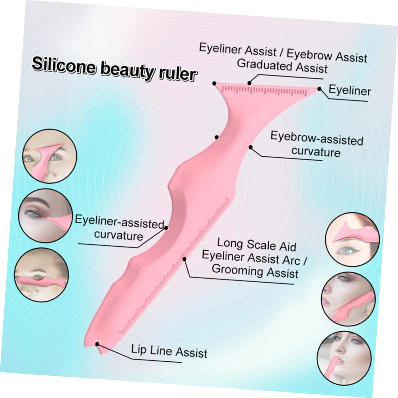 Трафарет для подводки глаз FRCOLOR, силиконовый, фото №2