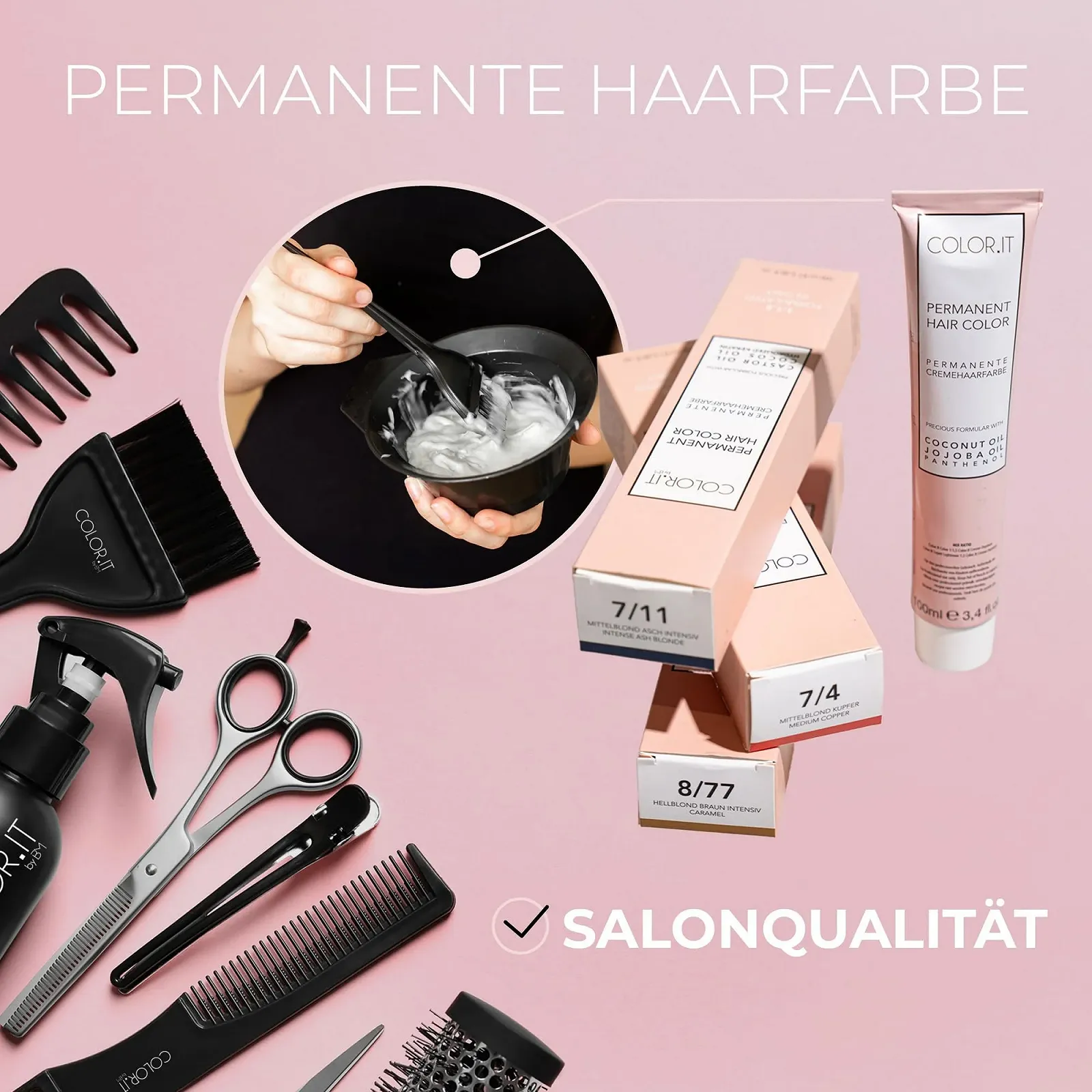 Стійка Фарба для Волосся COLOR.IT by BM 5.75 Світло-Коричневий, Коричневий Червоний, 3 x 100 мл, фото №5 Стійка Фарба для Волосся COLOR.IT by BM 5.75 Світло-Коричневий, Коричневий Червоний, 3 x 100 мл, фото №5