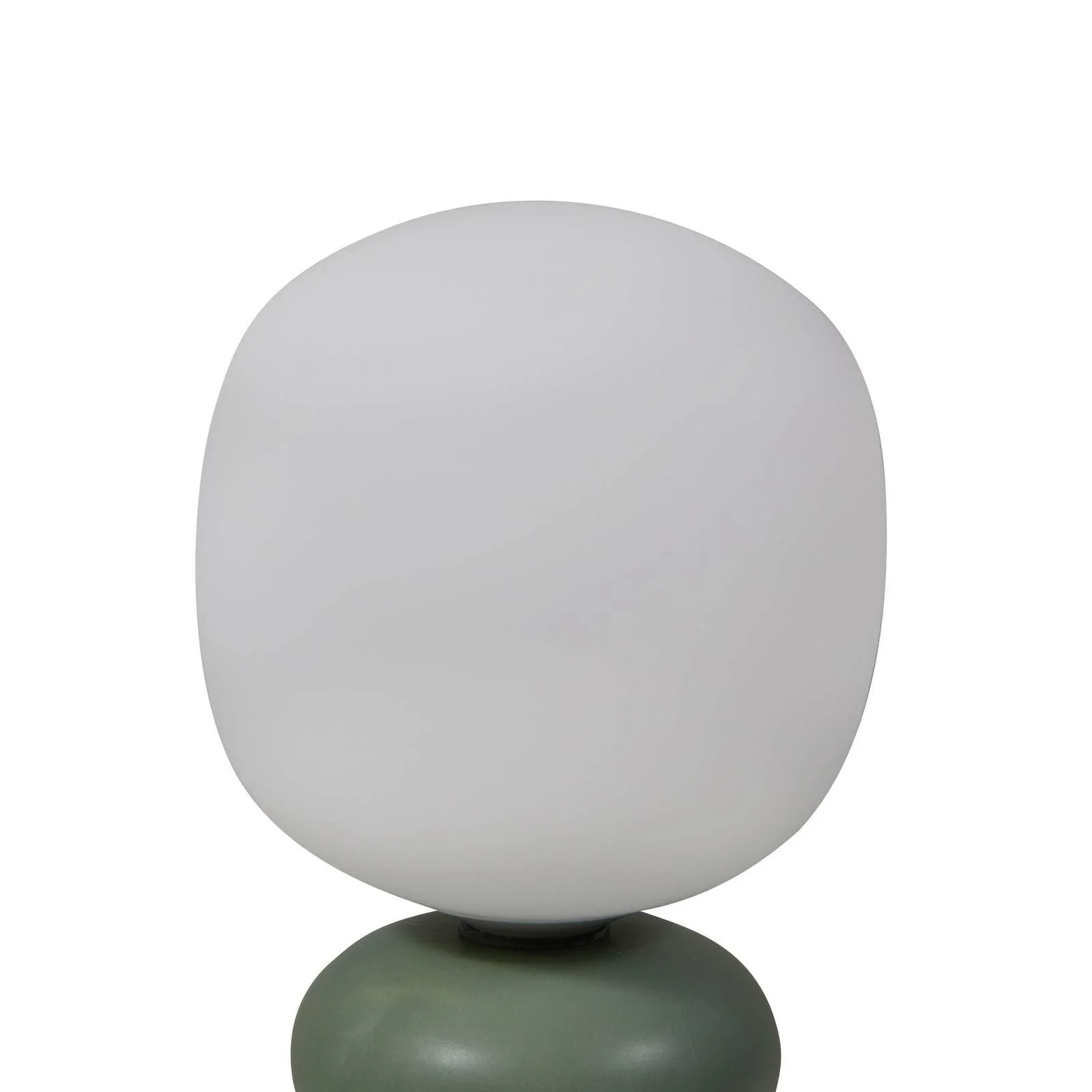 Настільна лампа Lucande Fidelo скандинавська зелена кераміка 1 лампочка E14, фото №6