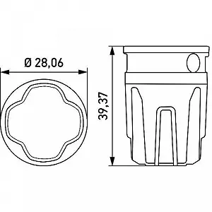 Проблисковий маячок HELLA 2XD 014 564-611, накладний монтаж synthetic.ua - Фото 1